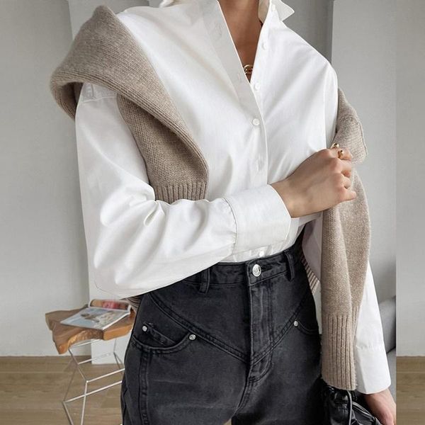 women's blouses & shirts white oversize shirt elegant blouse 2021 autumn basic collar long sleeve office lady vintage
women's blouses & shirts white oversize shirt elegant blouse 2021 autumn basic collar long sleeve office lady vintage