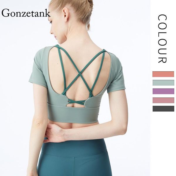 short sleeved t-shirt with chest pad beauty back female yoga clothes nude feel stretch slim sports women's workout outfit
short sleeved t-shirt with chest pad beauty back female yoga clothes nude feel stretch slim sports women's workout outfit