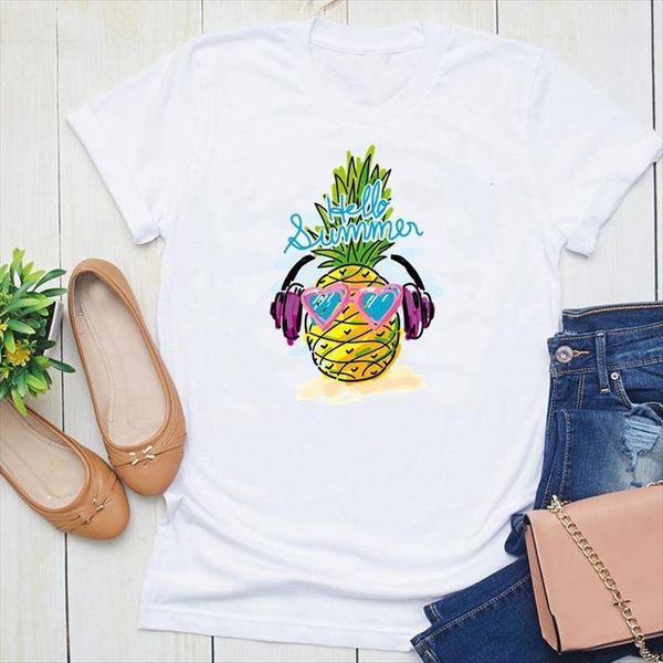 graphic cartoon pineapple casual fruit women t shirt beach summer short sleeve fashion print female clothes tees, White
graphic cartoon pineapple casual fruit women t shirt beach summer short sleeve fashion print female clothes tees, White