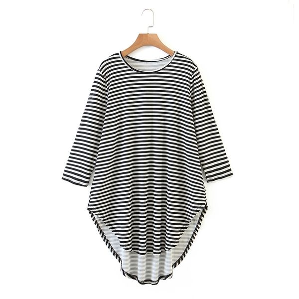 casual cotton long shirt women o neck striped dress pullover irregular mini preppy style sleeve xz2570 210525, Black;gray
casual cotton long shirt women o neck striped dress pullover irregular mini preppy style sleeve xz2570 210525, Black;gray