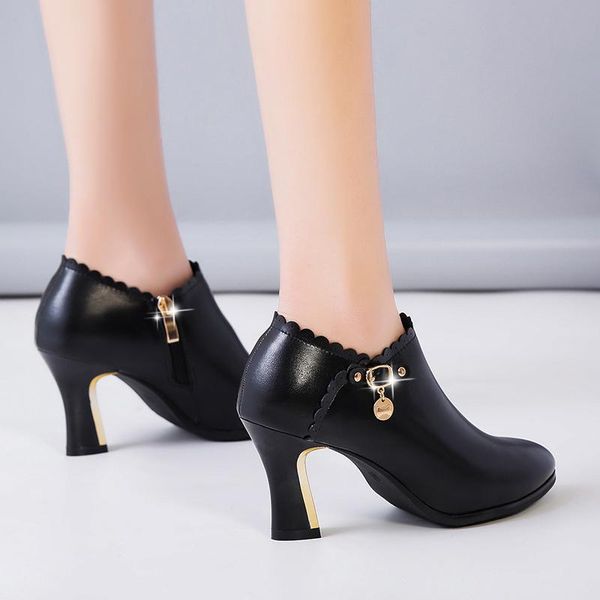 boots winter women bare high heels dress shoes ladies ankle pointed toe botas mujer thin pumps 7986r, Black
boots winter women bare high heels dress shoes ladies ankle pointed toe botas mujer thin pumps 7986r, Black