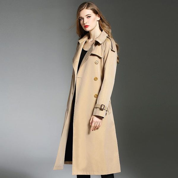 women's trench coats england classy brand 2021 autumn winter high-end fashion retro womens coat double breasted outerwear female long, Tan;black
women's trench coats england classy brand 2021 autumn winter high-end fashion retro womens coat double breasted outerwear female long, Tan;black