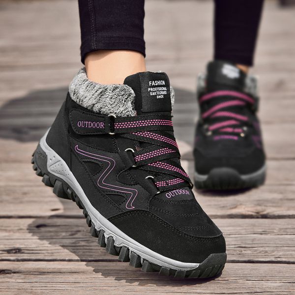 winter womens snow boots leather women warm thick plush snow boots waterproof female wedge suede boots non-slip lady shoes1, Black
winter womens snow boots leather women warm thick plush snow boots waterproof female wedge suede boots non-slip lady shoes1, Black