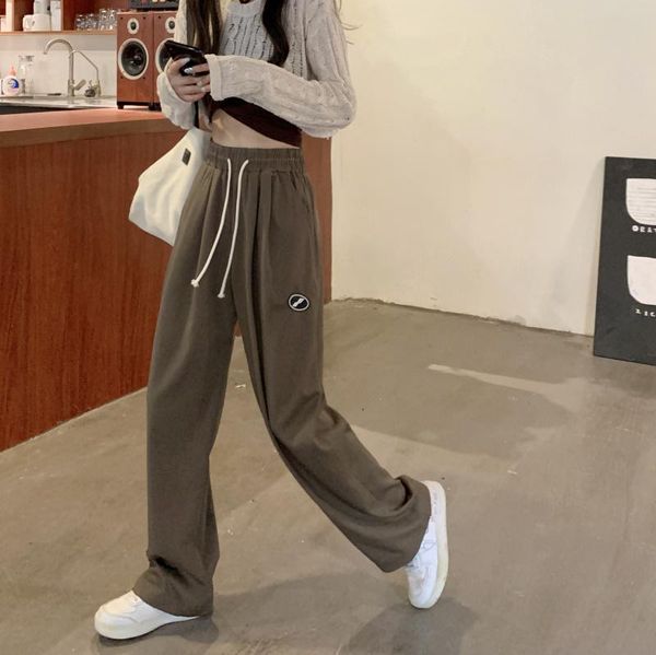 women's pants & capris drawstring design label straight fall winter versatile sports high waist wide leg rac, Black;white
women's pants & capris drawstring design label straight fall winter versatile sports high waist wide leg rac, Black;white