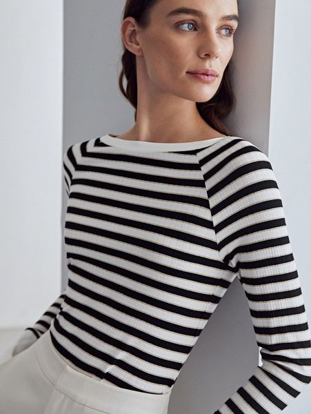 motf premium viscose slim striped t-shirt r0uc#, White
motf premium viscose slim striped t-shirt r0uc#, White