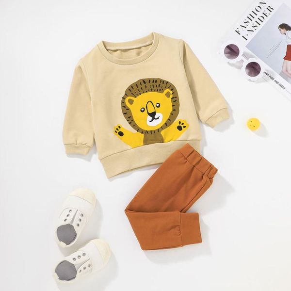 clothing sets kids spring tracksuit, cartoon lion print o-neck long sleeves pullover shirt + solid color pants for little boys, 0-12 months, White
clothing sets kids spring tracksuit, cartoon lion print o-neck long sleeves pullover shirt + solid color pants for little boys, 0-12 months, White