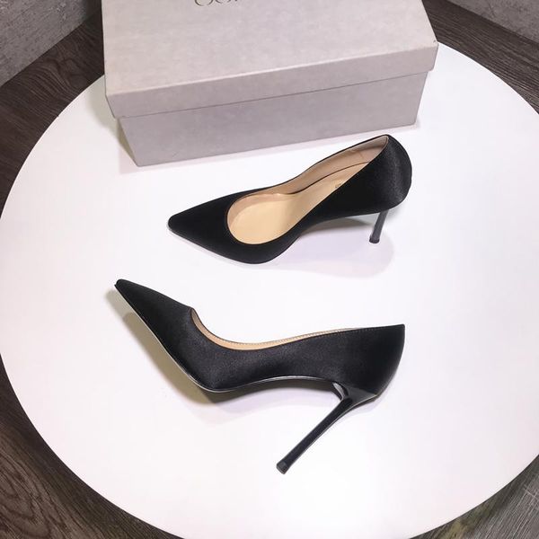 fashion women silk satin poined toe stiletto high heel shoe pump high-heeled wedding shoes 10cm 8cm dress, Black
fashion women silk satin poined toe stiletto high heel shoe pump high-heeled wedding shoes 10cm 8cm dress, Black