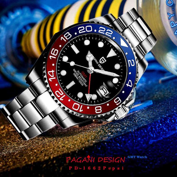 pagani design brand sapphire glass mechanical watch reloj hombre luxury men automatic wristwatch stainless steel gmt
pagani design brand sapphire glass mechanical watch reloj hombre luxury men automatic wristwatch stainless steel gmt