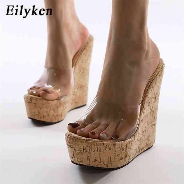eilyken summer concise clear pvc transparent peep toe platform wees slippers sandals women fashion high heels female shoes 210310, Black
eilyken summer concise clear pvc transparent peep toe platform wees slippers sandals women fashion high heels female shoes 210310, Black
