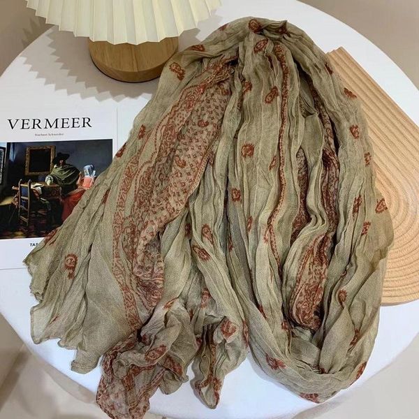 scarves wrinkled lady's printed silk scarf multi-function with beach towel shawl hijab, Blue;gray
scarves wrinkled lady's printed silk scarf multi-function with beach towel shawl hijab, Blue;gray