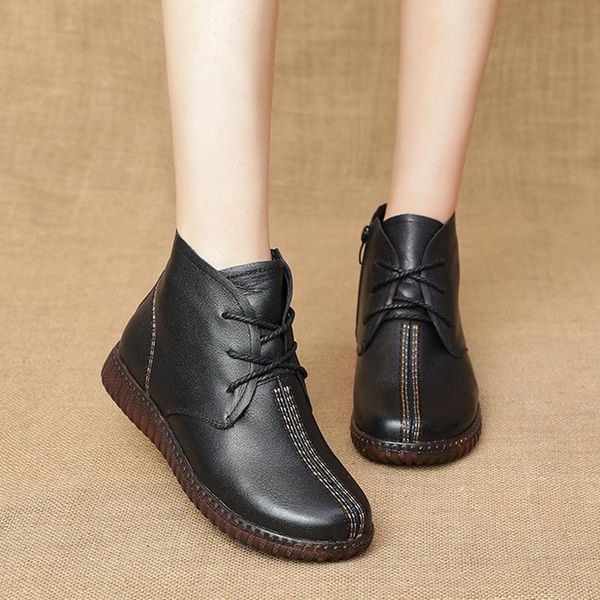 boots tastabo shoes women winter handmade ankle flat genuine leather footwear plus size 41 warm, Black
boots tastabo shoes women winter handmade ankle flat genuine leather footwear plus size 41 warm, Black