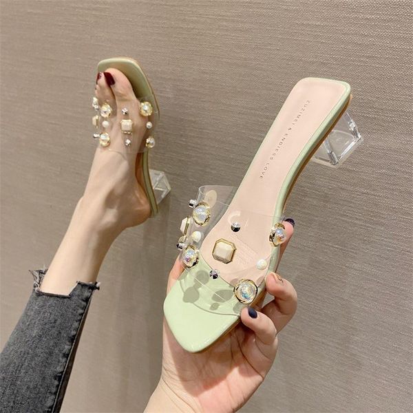 high-heeled shoes lady slippers casual string bead slides square heel med slipers women luxury block 2021 pu rubber patent leath, Black
high-heeled shoes lady slippers casual string bead slides square heel med slipers women luxury block 2021 pu rubber patent leath, Black