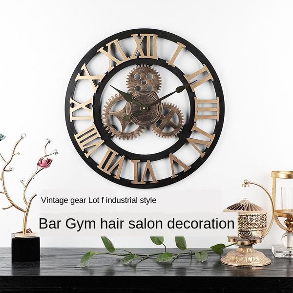 wall clocks industrial style wooden mute clock gear retro hanging living room dining creative home decoration
wall clocks industrial style wooden mute clock gear retro hanging living room dining creative home decoration
