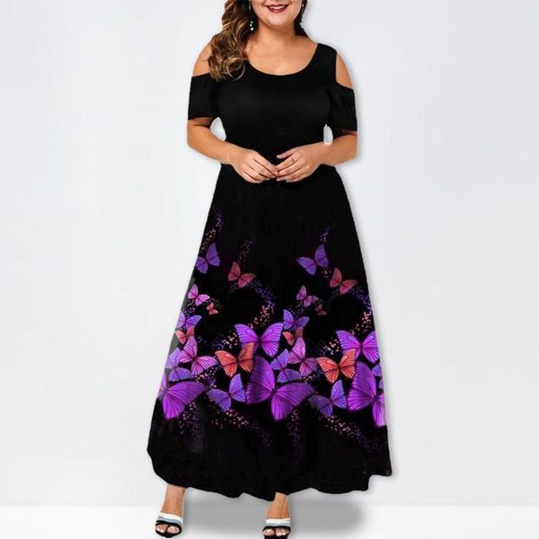casual dresses evening party dress purple butterflies print off shouder women short sleeve large hem formal for wedding, Black;gray
casual dresses evening party dress purple butterflies print off shouder women short sleeve large hem formal for wedding, Black;gray