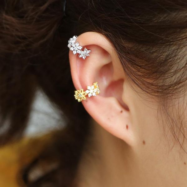 stud fancy graceful flower ear cuff delicate girls kids no piercing 100% 925 sterling silver fulfill cz wrap earrings, Golden;silver
stud fancy graceful flower ear cuff delicate girls kids no piercing 100% 925 sterling silver fulfill cz wrap earrings, Golden;silver
