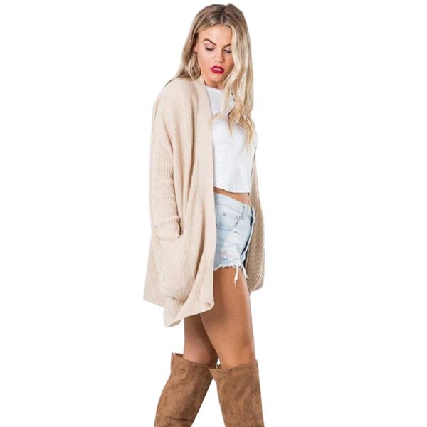 women's sweaters 2021 autumn winter women sweater long sleeves loose knitting soft casual cardigan pocket female warm jumper, White;black
women's sweaters 2021 autumn winter women sweater long sleeves loose knitting soft casual cardigan pocket female warm jumper, White;black