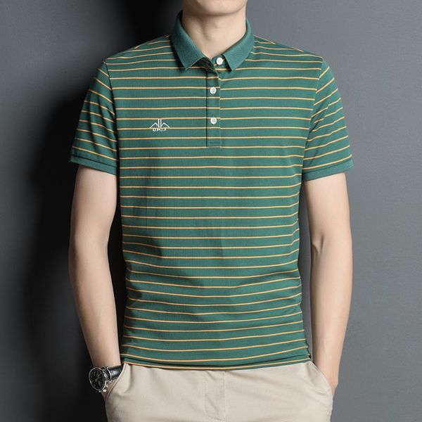 men's t shirts summer short sleeve lapel cotton fashion half mercerized stripe trend button embroidery, White;black
men's t shirts summer short sleeve lapel cotton fashion half mercerized stripe trend button embroidery, White;black