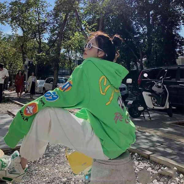 ins green koroshin records graffiti limited sweater ch hooded sweater men and women, Black
ins green koroshin records graffiti limited sweater ch hooded sweater men and women, Black