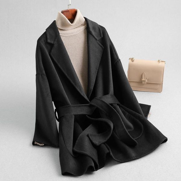 women's wool & blends black double-sided overcoat women cashmere autumn and winter 2021 hepburn style small woolen coat short
women's wool & blends black double-sided overcoat women cashmere autumn and winter 2021 hepburn style small woolen coat short