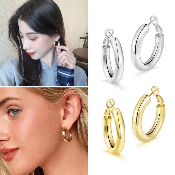 hoop & huggie thick gold earrings - lightweight chunky hoops for women hypoallergenic big howllow tube earring 30mm, Golden;silver
hoop & huggie thick gold earrings - lightweight chunky hoops for women hypoallergenic big howllow tube earring 30mm, Golden;silver
