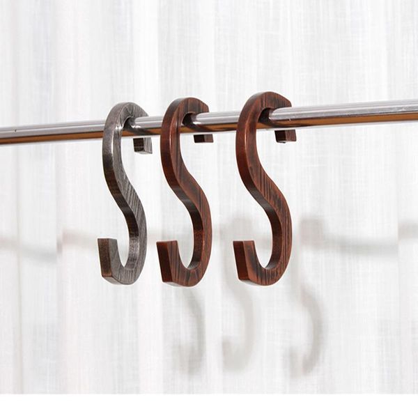 hangers & racks 2pcs/lot 14cm s type solid wood clothes hang multi-function hook
hangers & racks 2pcs/lot 14cm s type solid wood clothes hang multi-function hook