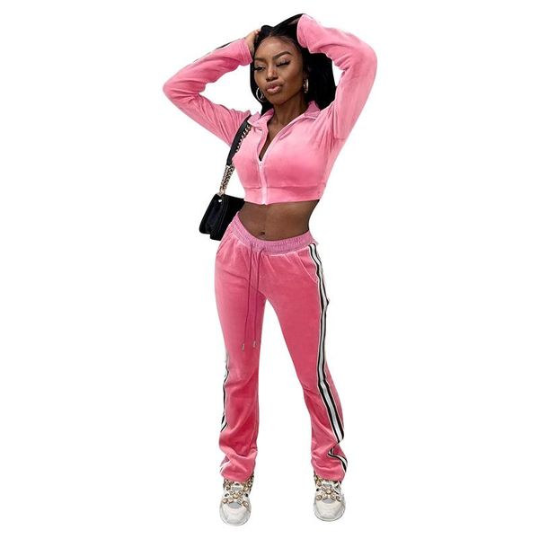 women's two piece pants velvet tracksuit women set autumn clothes zipper and leisure jogger suit sets fashion outfits, White
women's two piece pants velvet tracksuit women set autumn clothes zipper and leisure jogger suit sets fashion outfits, White