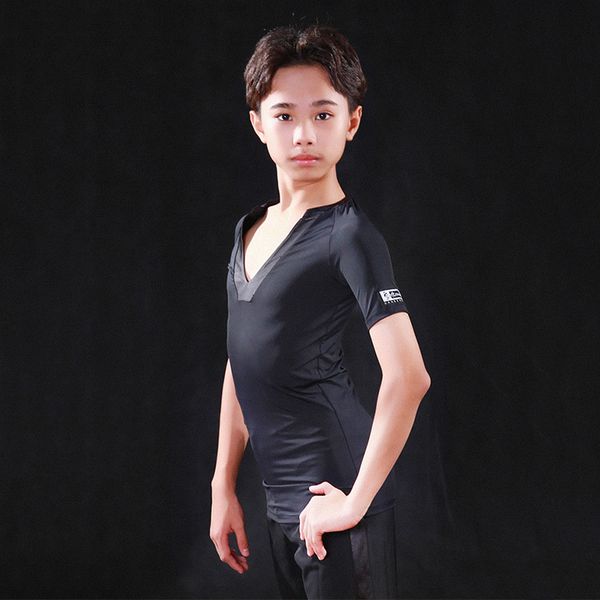 stage wear latin dance children black fashion slim v-neck shirt cha tango samba salsa boys performance clothing dn6339 tkow, Black;red
stage wear latin dance children black fashion slim v-neck shirt cha tango samba salsa boys performance clothing dn6339 tkow, Black;red