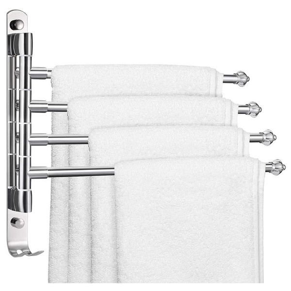 towel holder bathroom with 4 arms, without drilling, 180 degree rotation wall, silver racks
towel holder bathroom with 4 arms, without drilling, 180 degree rotation wall, silver racks