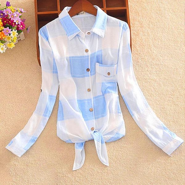 women's blouses & shirts 100% cotton women short 3/4 long sleeve blouse 2021 summer autumn plaid tunic female harajuku ladies fashion, White
women's blouses & shirts 100% cotton women short 3/4 long sleeve blouse 2021 summer autumn plaid tunic female harajuku ladies fashion, White