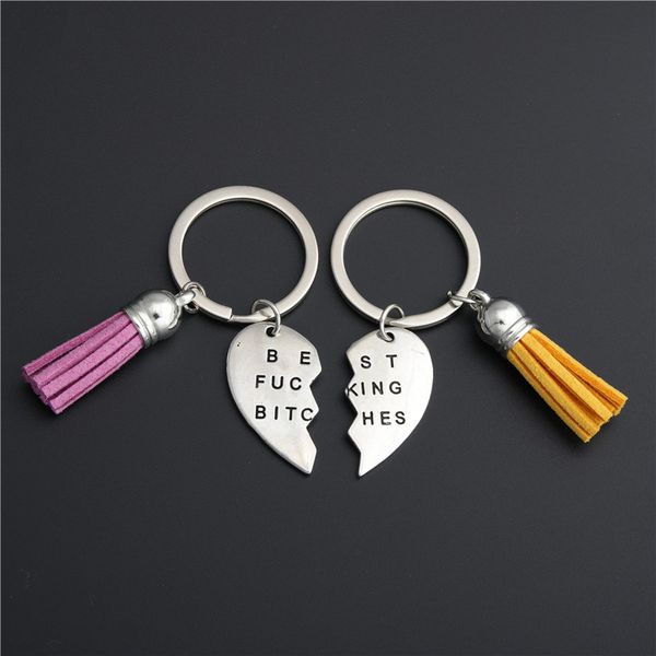 10pc1set heart shaped frind letters charms keyring with tassel couple friendship souvenir gift keychain jewelry handcraft e818, Silver
10pc1set heart shaped frind letters charms keyring with tassel couple friendship souvenir gift keychain jewelry handcraft e818, Silver