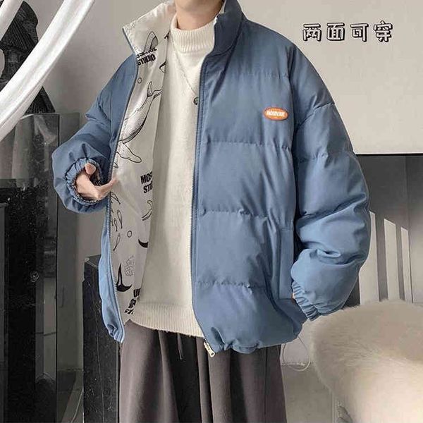 winter down male couple korean version trend wear bread on both sid in winter thickened men's cotton padded et, Black
winter down male couple korean version trend wear bread on both sid in winter thickened men's cotton padded et, Black