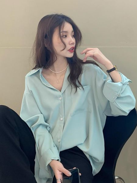 women's blouses & shirts 2021 casual loose ladies shirt spring and autumn retro long-sleeved solid color blouse, White
women's blouses & shirts 2021 casual loose ladies shirt spring and autumn retro long-sleeved solid color blouse, White