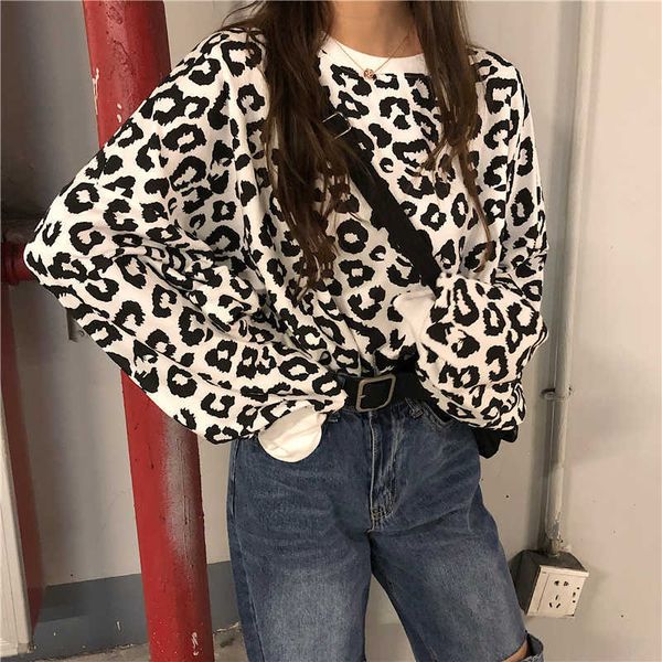 autumn korean fashion leopard print casual sweatshirt female ulzzang harajuku loose fun street hood o-neck 210608, Black
autumn korean fashion leopard print casual sweatshirt female ulzzang harajuku loose fun street hood o-neck 210608, Black