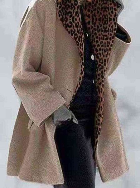 2021 women's fashion spring and autumn round neck loose leopard print color matching tweed coat, Black
2021 women's fashion spring and autumn round neck loose leopard print color matching tweed coat, Black