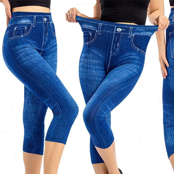 women faux leggings denim fitness female casual workout running trousers fashion slim elastic sport fake jeans calf length pants, Black
women faux leggings denim fitness female casual workout running trousers fashion slim elastic sport fake jeans calf length pants, Black