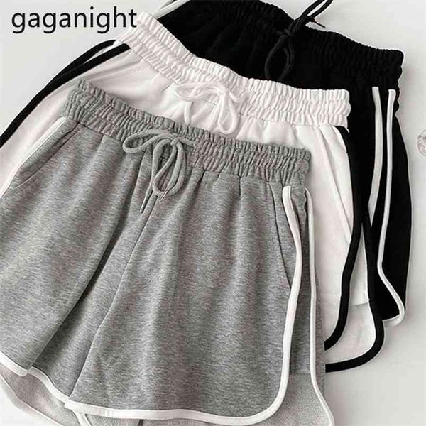 women sports shorts summer casual ladies loose solid running fitness korean drawstring high waist short pants 210601, White;black
women sports shorts summer casual ladies loose solid running fitness korean drawstring high waist short pants 210601, White;black