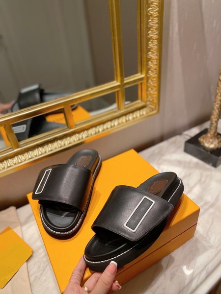 2021 designers waterfront women sandals summer cafskin slippers with box cost-effective slides thick flip flops luxurys fashion wide flat mu, Black
2021 designers waterfront women sandals summer cafskin slippers with box cost-effective slides thick flip flops luxurys fashion wide flat mu, Black