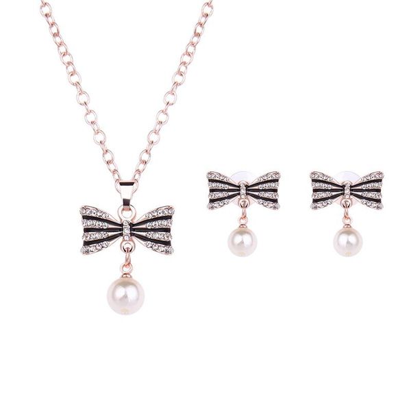 earrings & necklace pearl set for women bowknot and earring sets fashion gold costume jewelry, Silver
earrings & necklace pearl set for women bowknot and earring sets fashion gold costume jewelry, Silver