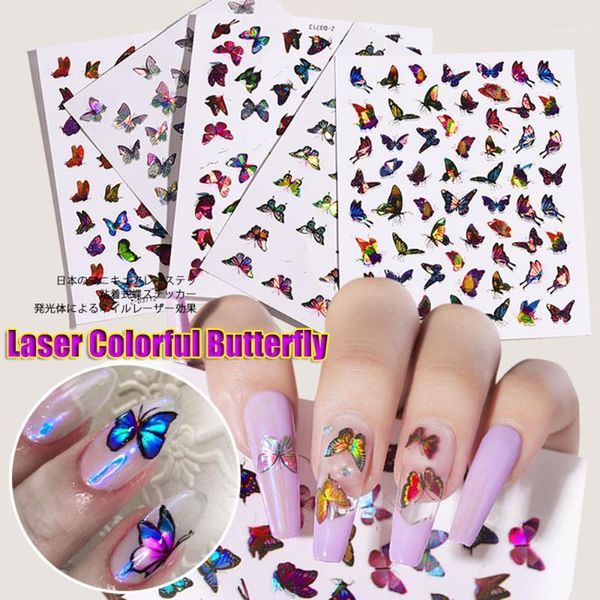 sheet 3d laser colorful butterfly nail art sticker adhesive slider diy transfer decals foil wrap manicure decorations1, Black
sheet 3d laser colorful butterfly nail art sticker adhesive slider diy transfer decals foil wrap manicure decorations1, Black