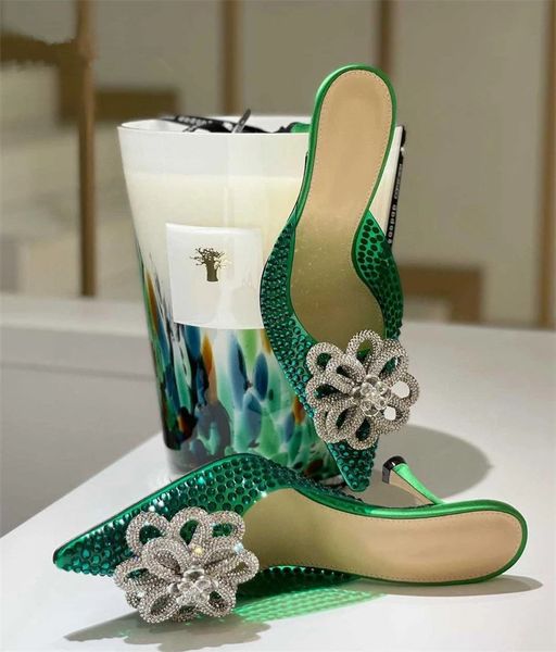 crystal flower runway women slippers diamond studded pointy toe thin high heel banquet sandals shiny summer party slippers, Black
crystal flower runway women slippers diamond studded pointy toe thin high heel banquet sandals shiny summer party slippers, Black