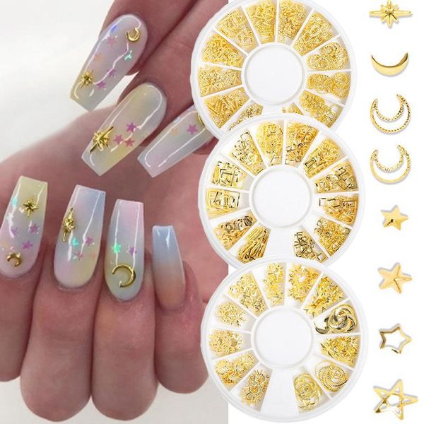 metal rivet nail art small round box nails decoration 3d star moon pattern fashion design diy handicraft accessories decorations, Silver;gold
metal rivet nail art small round box nails decoration 3d star moon pattern fashion design diy handicraft accessories decorations, Silver;gold