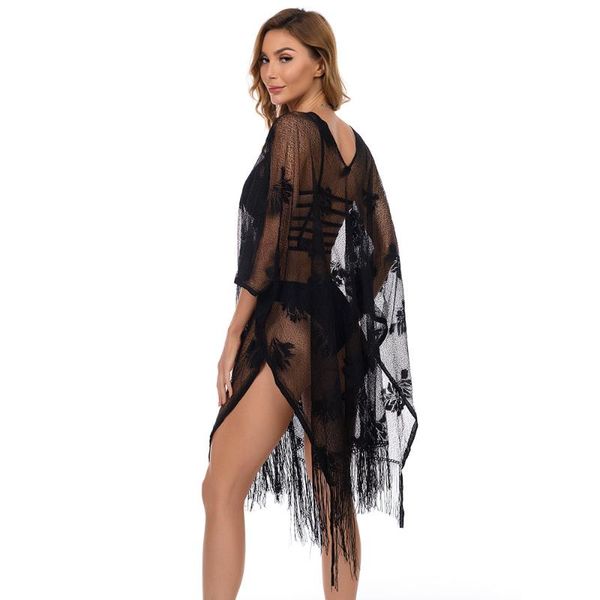 women's swimwear women tassel dress summer v neck ladies blouse shirt swimming bikini cover up beach salida de, White;black
women's swimwear women tassel dress summer v neck ladies blouse shirt swimming bikini cover up beach salida de, White;black