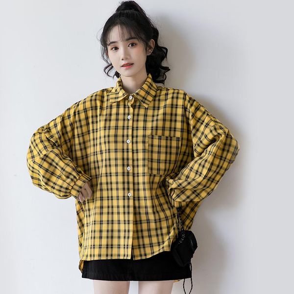 women's jackets 2021 spring retro hong kong style batwing sleeve long plaid shirt loose korean and autumn, Black;brown
women's jackets 2021 spring retro hong kong style batwing sleeve long plaid shirt loose korean and autumn, Black;brown