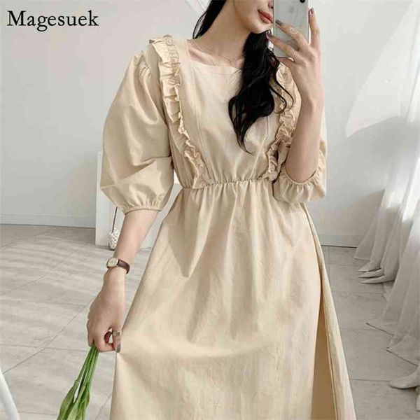 fashion ruffled summer dress women vintage puff short sleeve party es solid slim elegant woman vestidos 13959 210512, Black;gray
fashion ruffled summer dress women vintage puff short sleeve party es solid slim elegant woman vestidos 13959 210512, Black;gray
