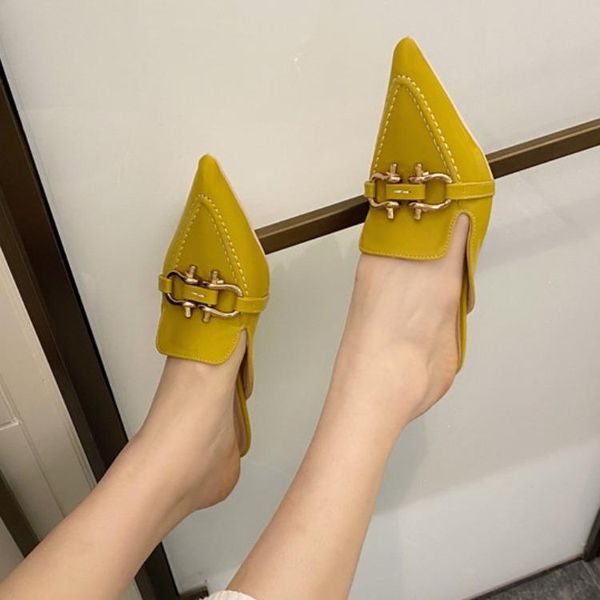 flat shoes female pointed toe ladies' slippers low thin heels loafers mules for women 2021 shallow pantofle girl cover sewin, Black 
flat shoes female pointed toe ladies' slippers low thin heels loafers mules for women 2021 shallow pantofle girl cover sewin, Black