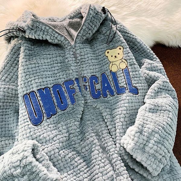women's jackets streetwear vintage warm coats bear print jacket women hooded zip up korean kawaii clothes for teens hip hop outerwear i, Black;brown
women's jackets streetwear vintage warm coats bear print jacket women hooded zip up korean kawaii clothes for teens hip hop outerwear i, Black;brown