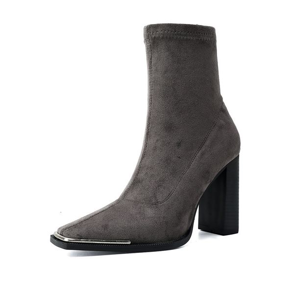 asumer women's arrived square foot winter elastic boots metal decoration shoes high ladies'heels, Black
asumer women's arrived square foot winter elastic boots metal decoration shoes high ladies'heels, Black