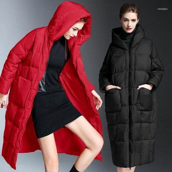 women's down & parkas hooded jacket winter thickened brand long warm outerwear fashion red coat european loose-fitting solid ja, Black
women's down & parkas hooded jacket winter thickened brand long warm outerwear fashion red coat european loose-fitting solid ja, Black
