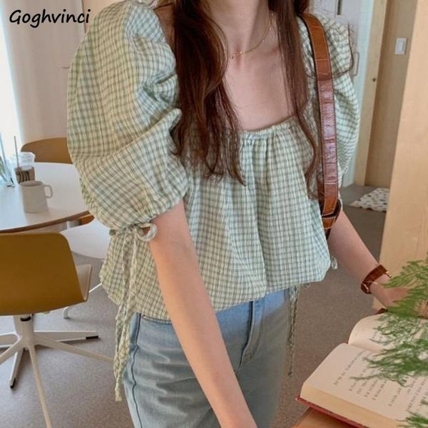 women's blouses & shirts blouse women lovely puff sleeve summer plaid french style elegant square collar lace-up fashion leisure baggy, White
women's blouses & shirts blouse women lovely puff sleeve summer plaid french style elegant square collar lace-up fashion leisure baggy, White