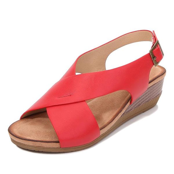 sandals women summer mid heels wedges shoes woman vintage pu leather plus size gladiator sandalias mujer sapato feminino, Black
sandals women summer mid heels wedges shoes woman vintage pu leather plus size gladiator sandalias mujer sapato feminino, Black